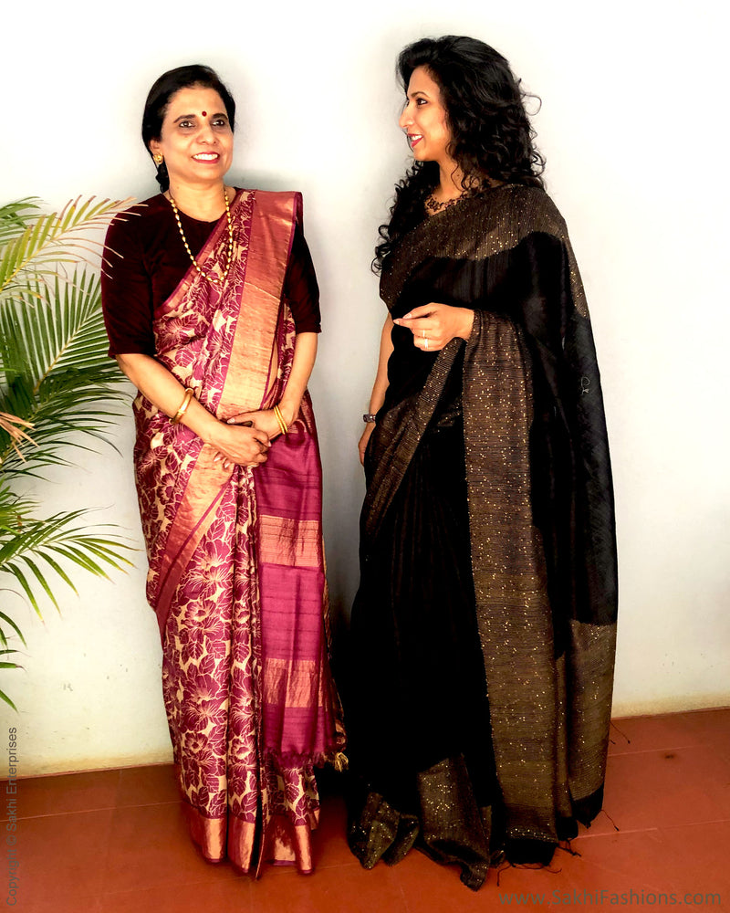 EE-S21891 Violet Tussar saree