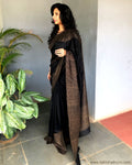 EE-S21895 Black Matka saree