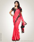 SR-0898 - Pink Chiffon saree