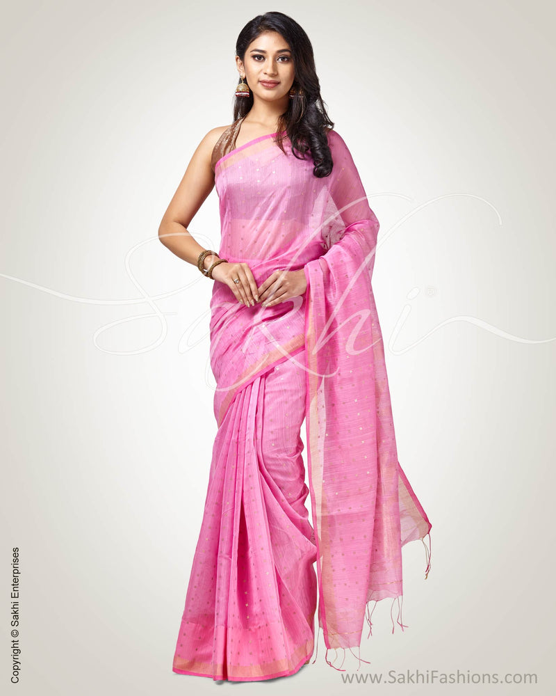 SR-Q16387 Pink Matka Saree