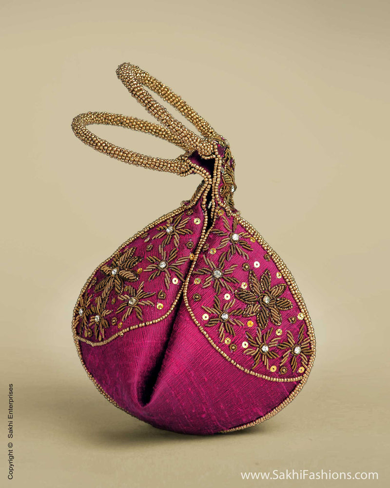 AC-0017 Pink Potli Bag