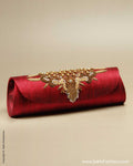 AC-0029 Oval Maroon Clutch