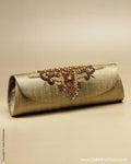 AC-0030 Oval Golden Beige Clutch