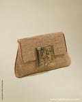 AC-0036 Beige Jute Clutch