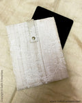 ACDP-260 - Beige & White Pure Tussar Silk Pouch