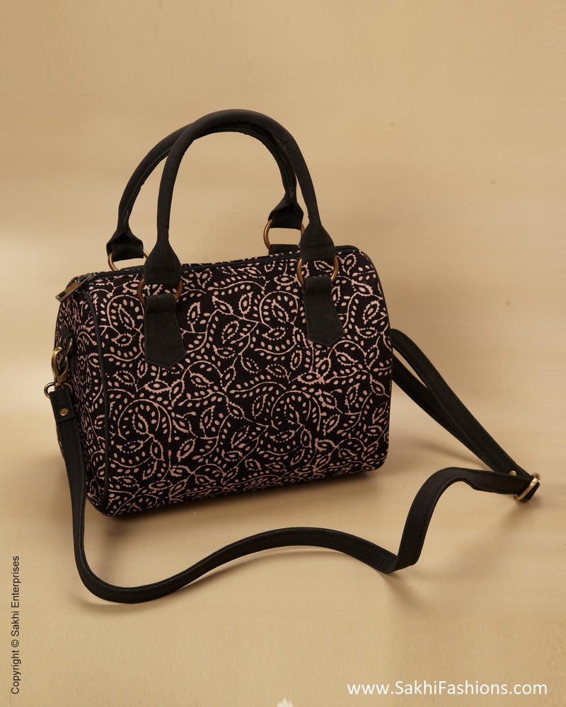 ACMSO-1400 Beige & Black Pure Cotton bag