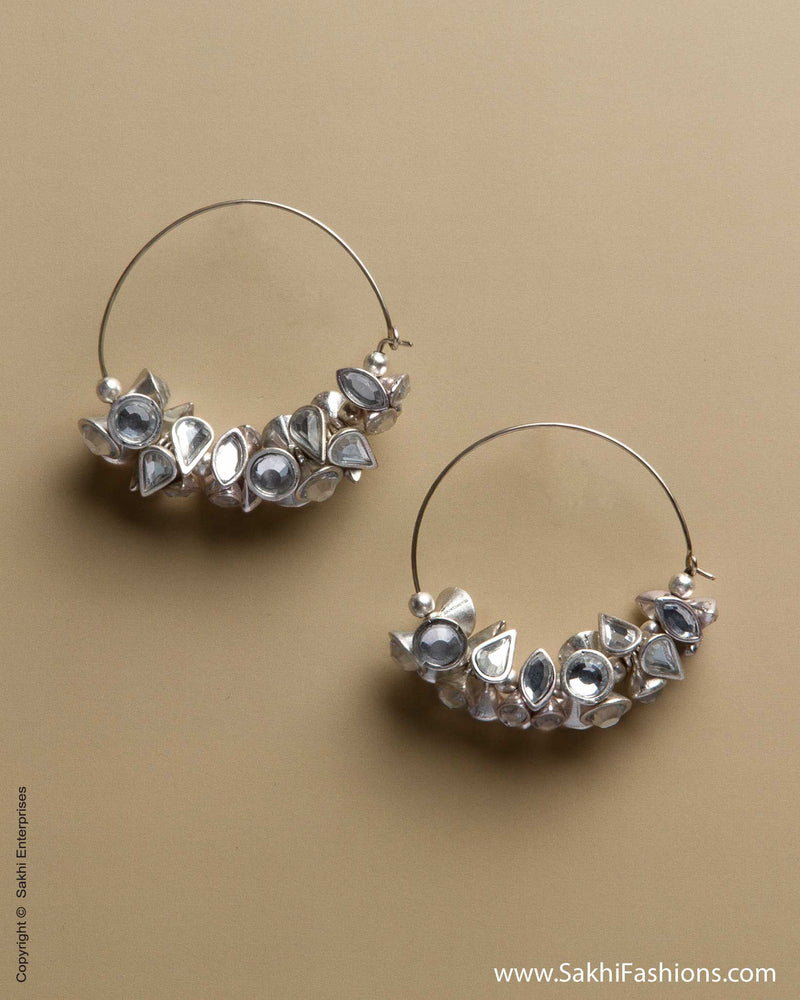 AD-0019 Silver Hoops