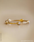 Cream & Gold Faux Pearl Bangle