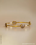 Beige & Gold Quartz Bangle