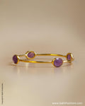 Purple & Gold Amethyst Bangle