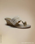 AF-0023 White Crochet Wedge