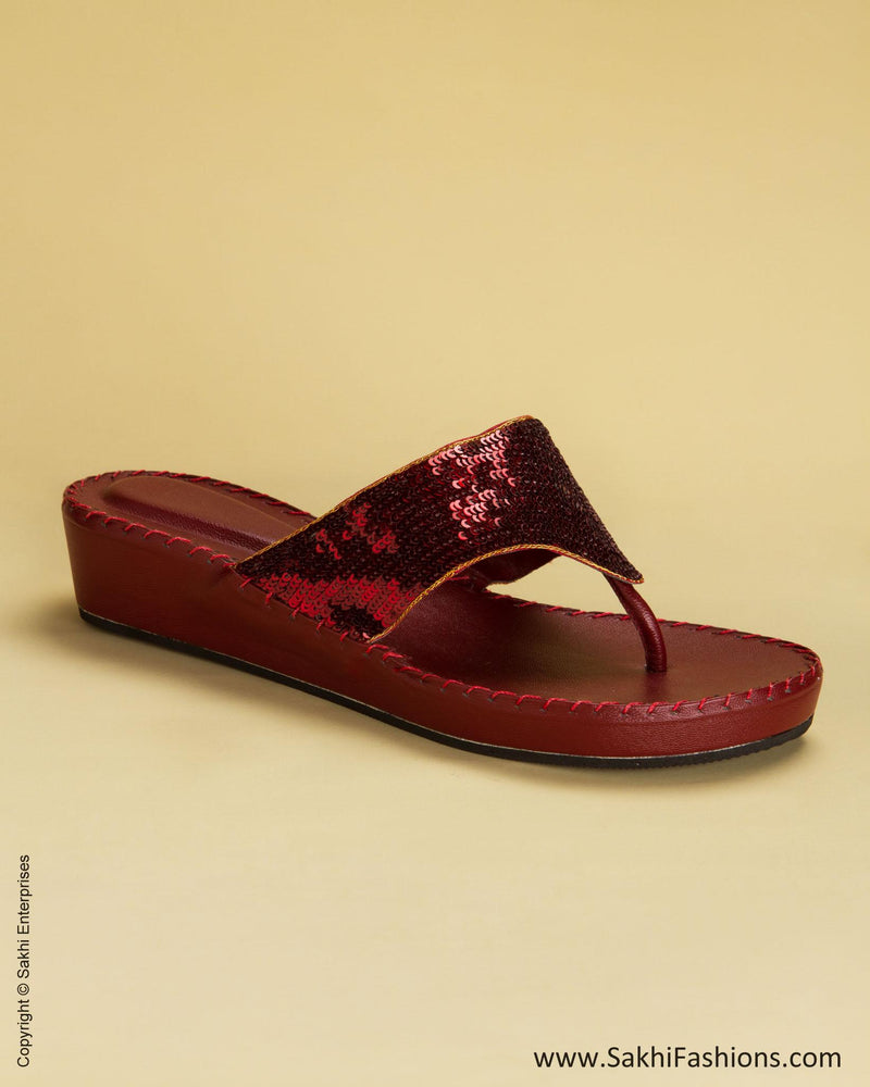 AF-0045 - Maroon & Black  Footwear