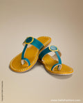 AF-0057 - Yellow & Blue Leather Footwear