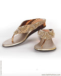 AFDP-24339 - Silver & Silver Medium Heel Footwear