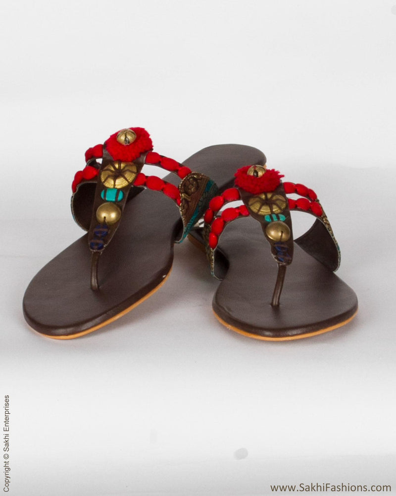 AFDP-24353 - Brown & Brown Flat Heel Footwear