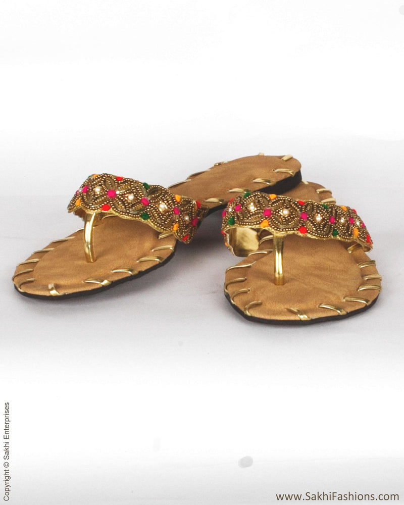 AFDP-24369 - Beige & beige Flat Heel Footwear