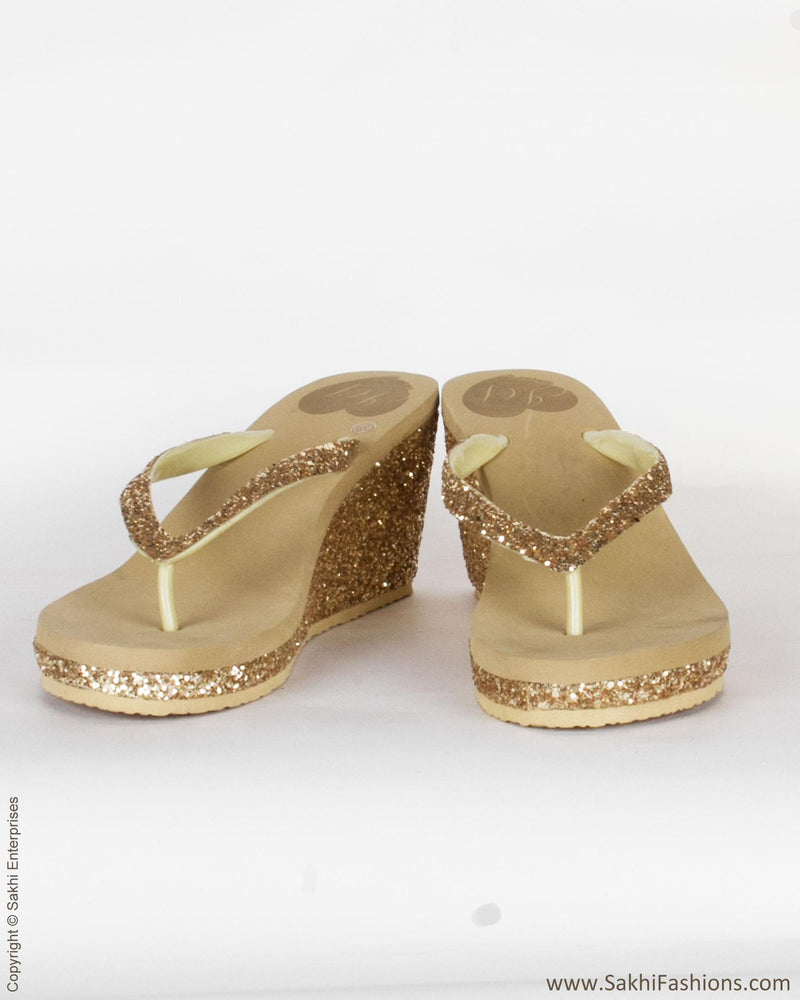 AFDP-24439 - Gold & Beige High Heel Footwear