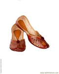 AFDQ-1029 - Brown & Beige Flat Court Shoe