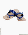 AFDQ-10486 - Blue & Beige Chappal