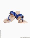 AFDQ-10489 - Blue & Beige Chappal