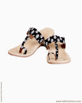 AFDQ-10510 - Black & Beige Chappal