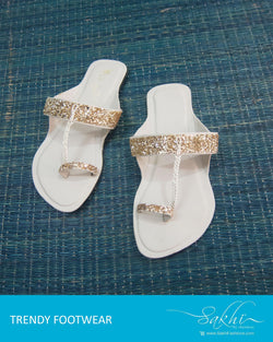 AFDQ-15134 - Cream & Cream Chappal