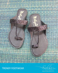 AFDQ-15146 - Black & Black Chappal