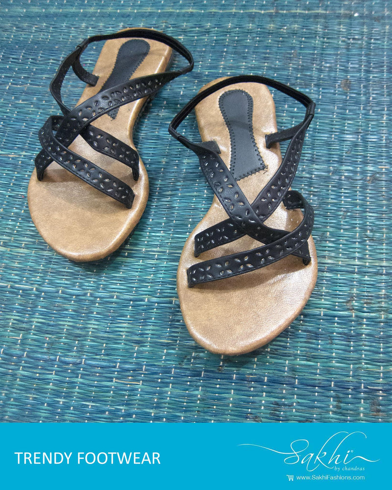AFDQ-15217 - Black & Beige Footwear