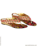 AFDQ-3202 - Multi & Gold Heel Chappal