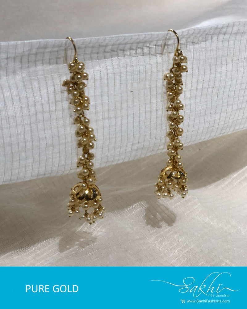 AG-R9362 Gold Pearl Jhumka