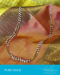 AG-S001 - Gold  & Pearl Gold Mala