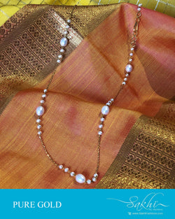 AG-S002 - Gold  & Pearl Gold Mala