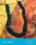 AG-S004 - Gold  & Green Gold Mala