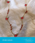 AG-S016 - Gold  & Coral Gold Mala