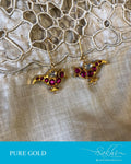 AG-S018 - Gold  & Ruby Gold Earring