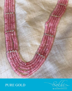 AG-S021 - Gold  & Pink Gold Mala