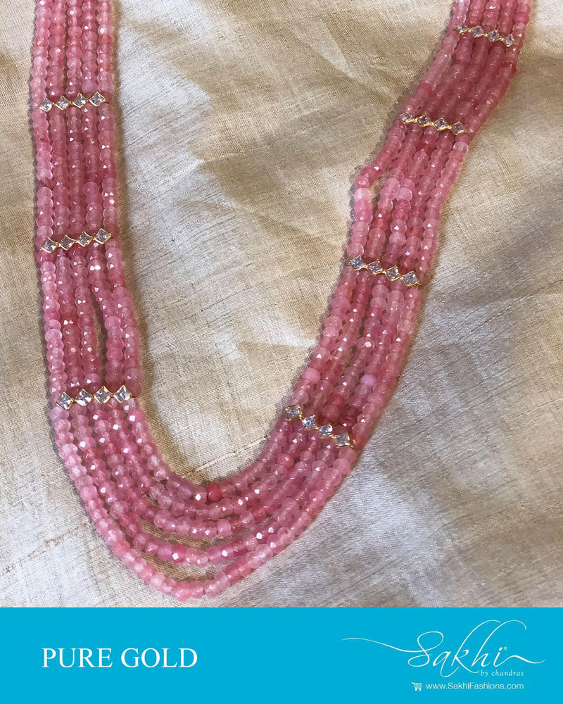 AG-S021 - Gold  & Pink Gold Mala