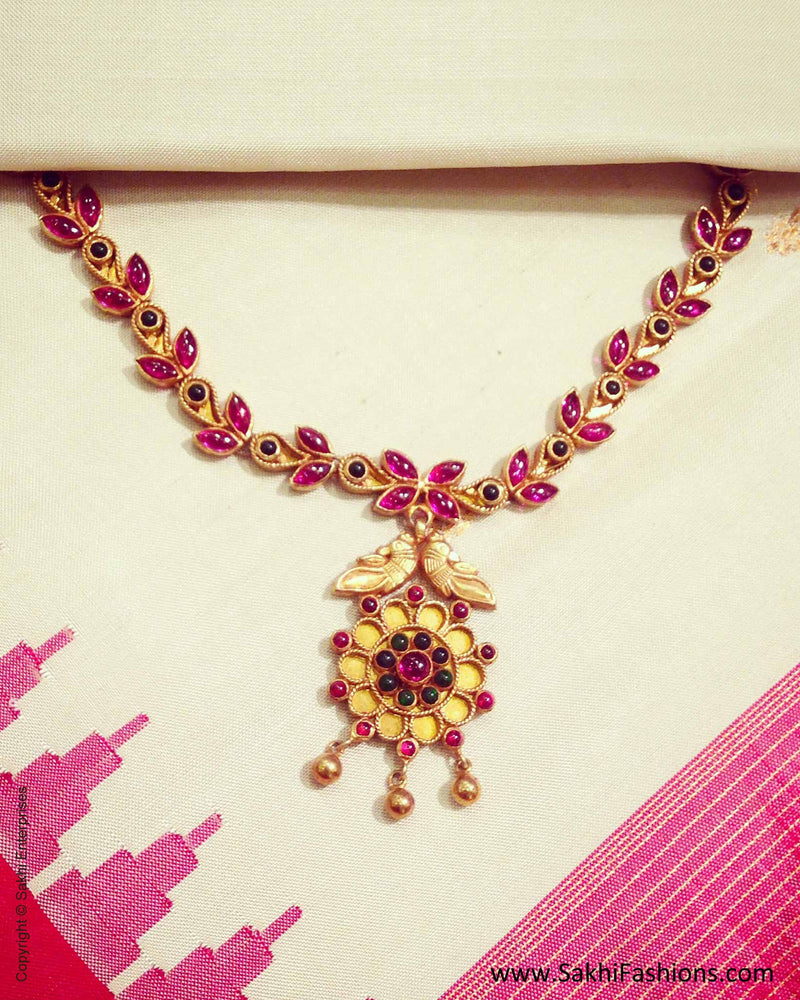 AG-0009 Ruby Silver n Gold Mala