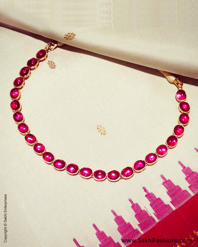 Ruby Red single stone mala Sakhi Fashions – sakhifashions