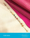 AGBG17-4 - Multi & Gold Pure Gold Bracelet