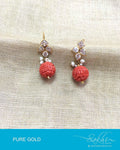 AGDP-12835 - White & Peach Pure Gold Studd