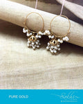 AGDP-12836 - White & Gold Pure Gold Chandh Bali
