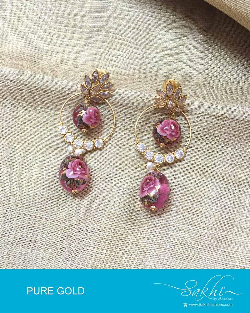 AGDP-12837 Pink Gold Earring