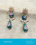 AGDP-12838 Green Gold Earring