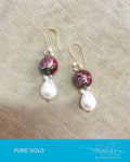AGDP-12841 - Ruby Pure Gold Earring