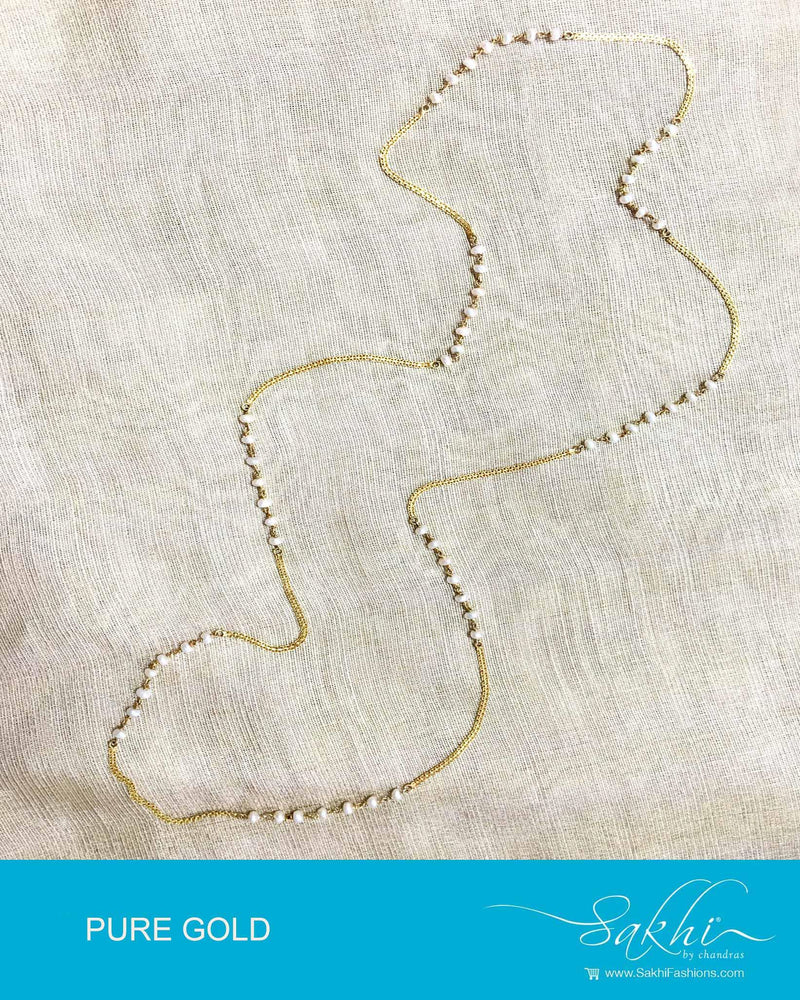 AGDP-12843 - Gold & Pearl Pure Gold Mala