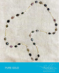 AGDP-12844 - Gold & Black Pure Gold Bead Mala