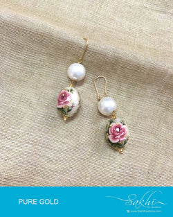 AGDP-12855 Pearl Gold Earring