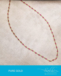 AGDP-20555 - Pink & Gold Pure Gold Chain