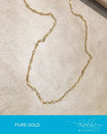 AGDP-20568 - White & Gold Pure Gold Chain